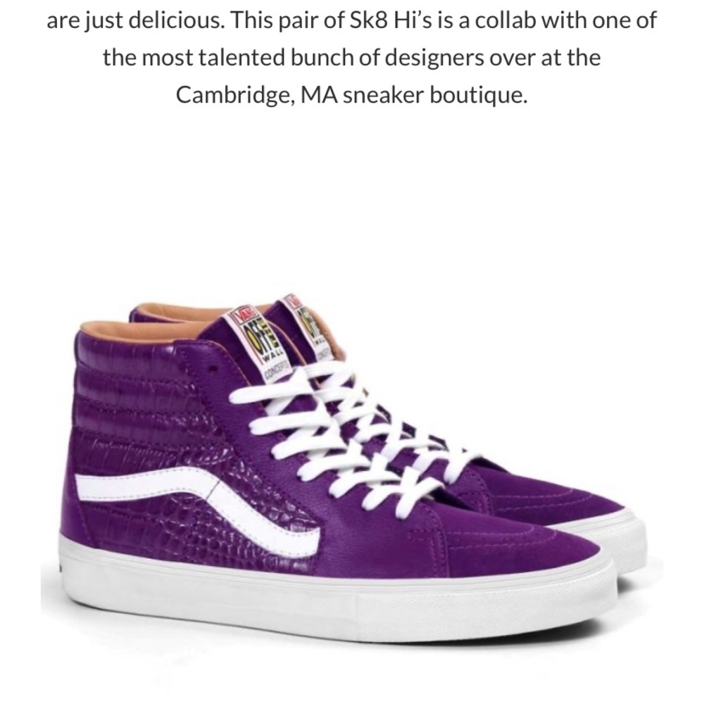*SOLD* Purple vans  high top leather and suede